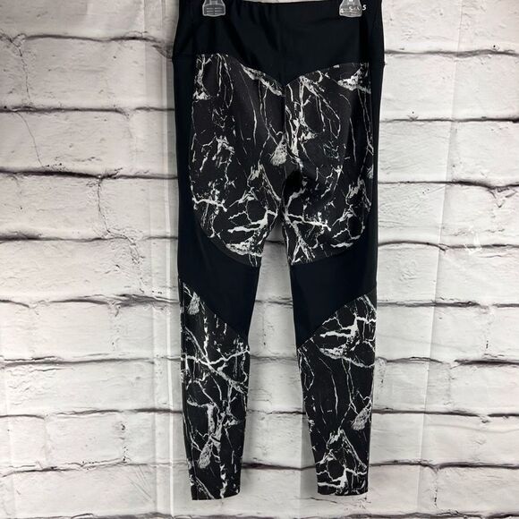 ASOS 4505 Black Marble Print Track Leggings Size 8 - Picture 3 of 12
